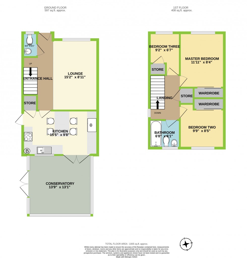 Floorplan for Glyncoch, Pontypridd, Mid Glamorgan