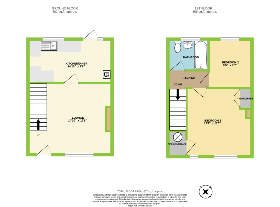Floorplan for Beddau, Pontypridd, Mid Glamorgan