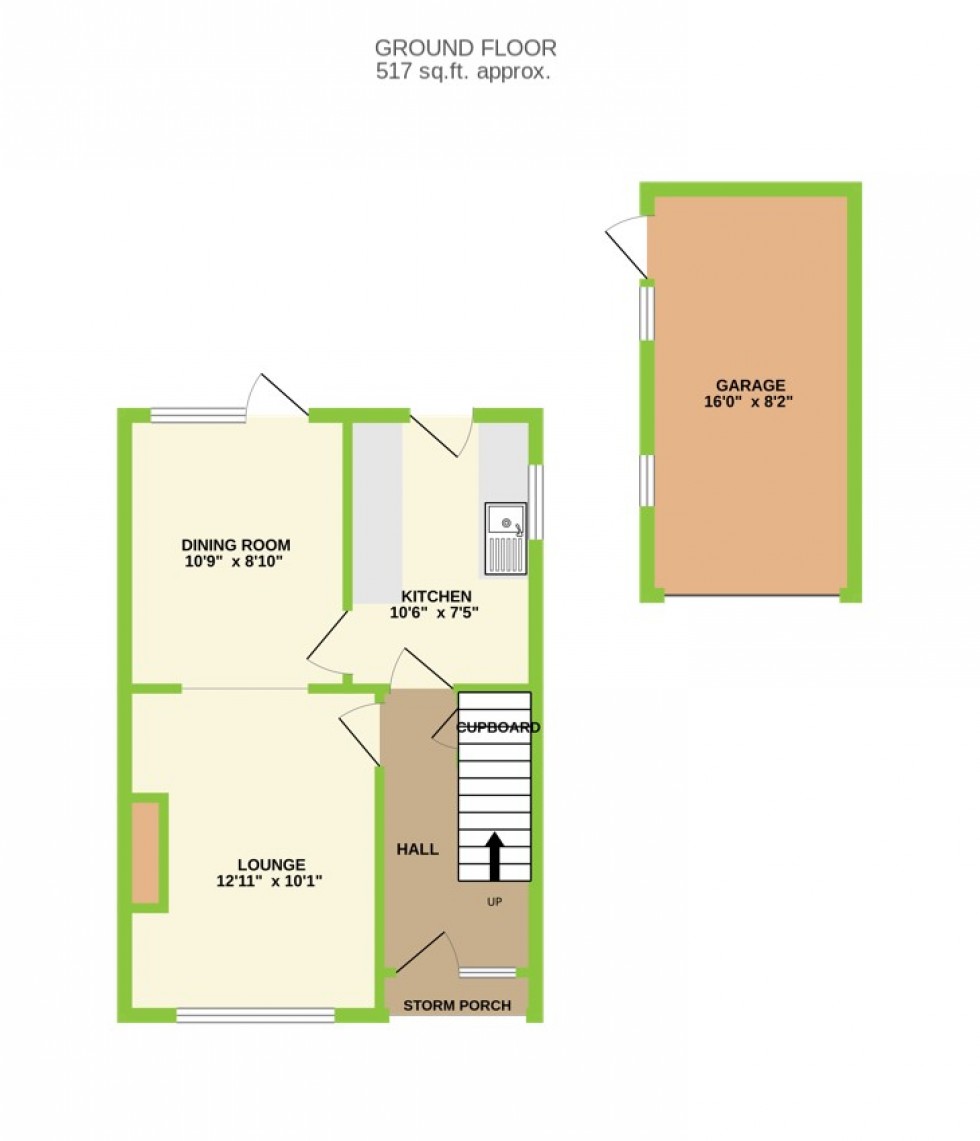 Floorplan for Tonteg, Pontypridd, Mid Glamorgan